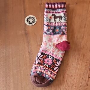 NWT Natural Life Socks With Horse